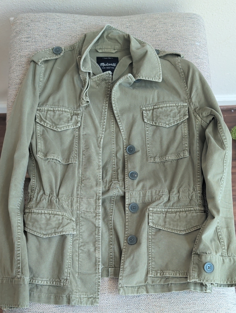 Madewell Military-Style Olive Utility Jacket